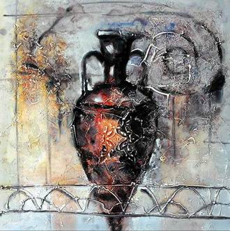 Textured Utensils oil painting